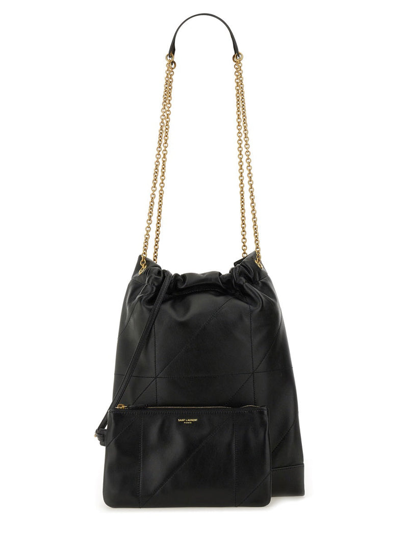 Saint Laurent Bo Jamie Shoulder Bag — Black Lambskin
