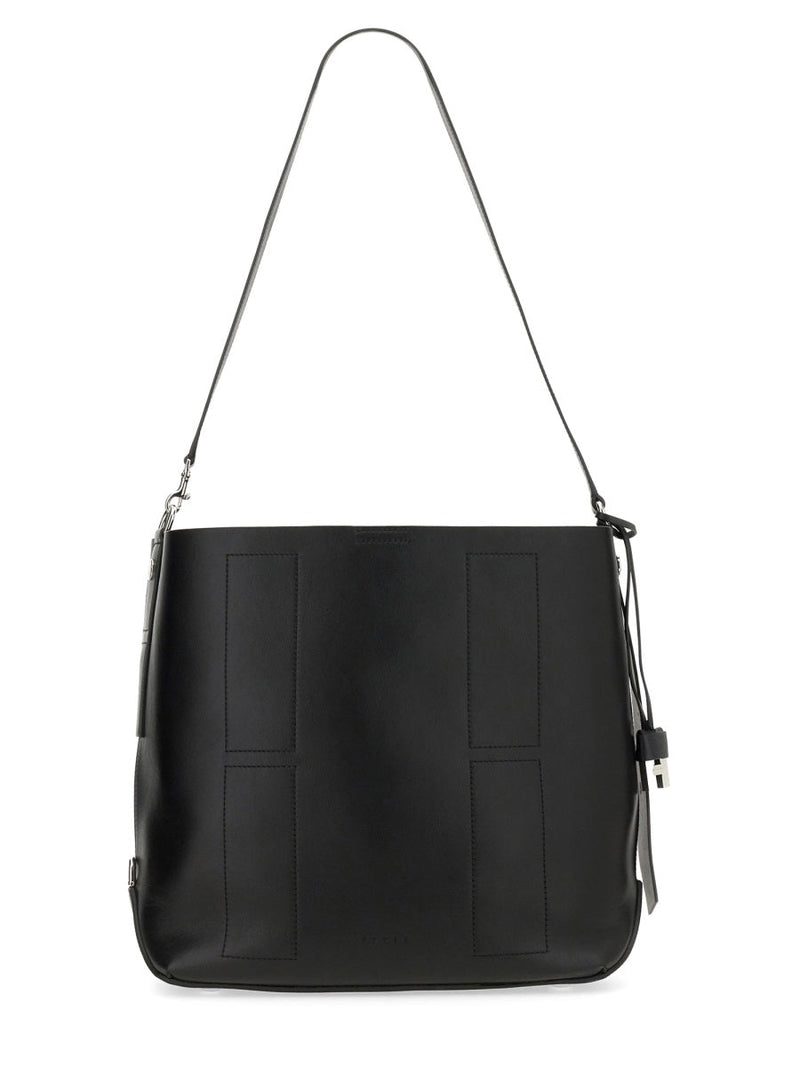 Hogan Hobo Bag — Black Leather