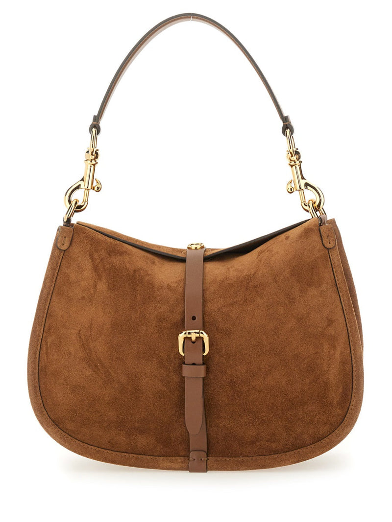 Etro Pony Leather Shoulder Bag — Brown