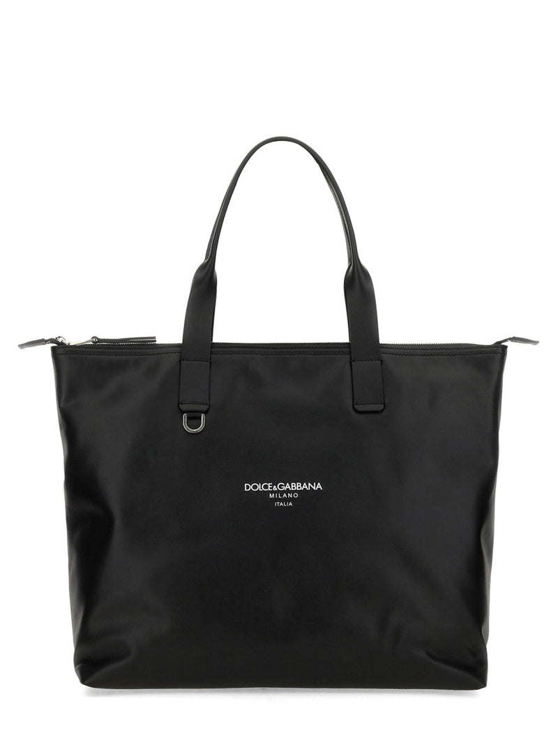 Dolce & Gabbana Calf Leather Shoulder Bag — Black