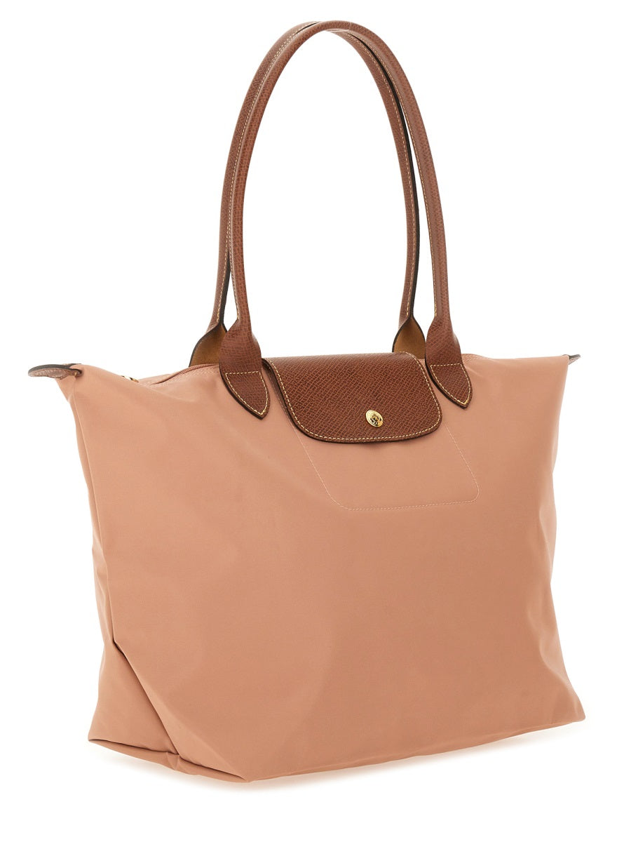 Longchamp Le Pliage Large Shoulder Bag — Pink Nylon
