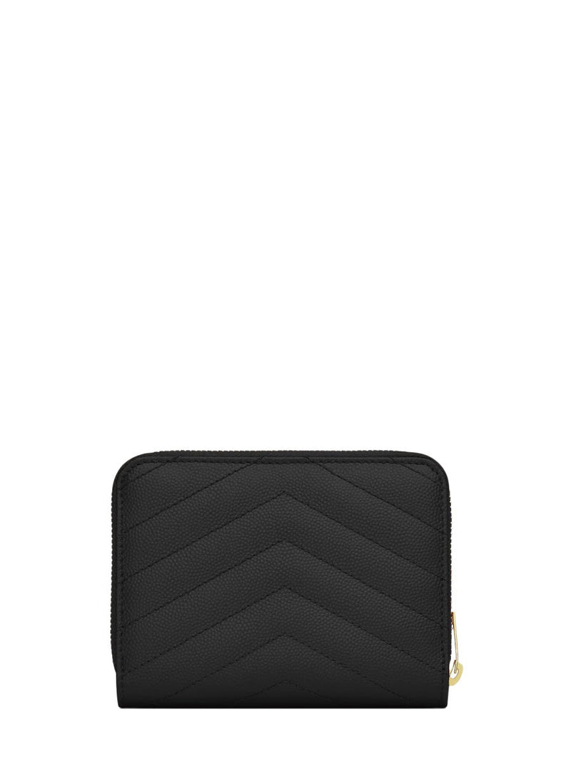 Saint Laurent Cassandre Wallet — Black Calf Leather & Purses