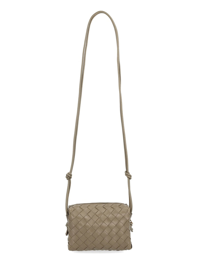 Bottega Veneta Loop Mini Shoulder Bag — Beige Lamb Leather