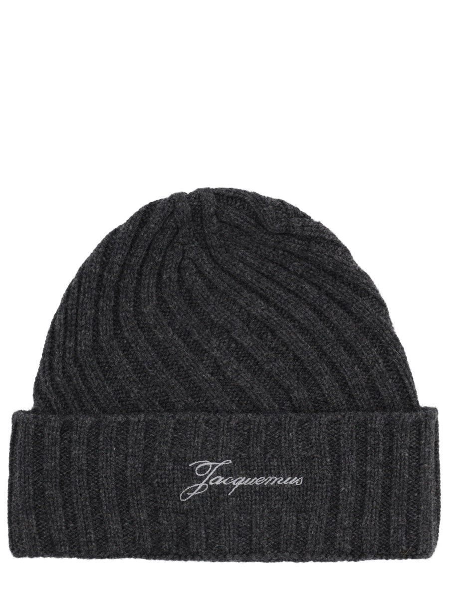 Jacquemus Acu00767ak0_0287970 Winter Hat — Gray Cashmere Merino Wool