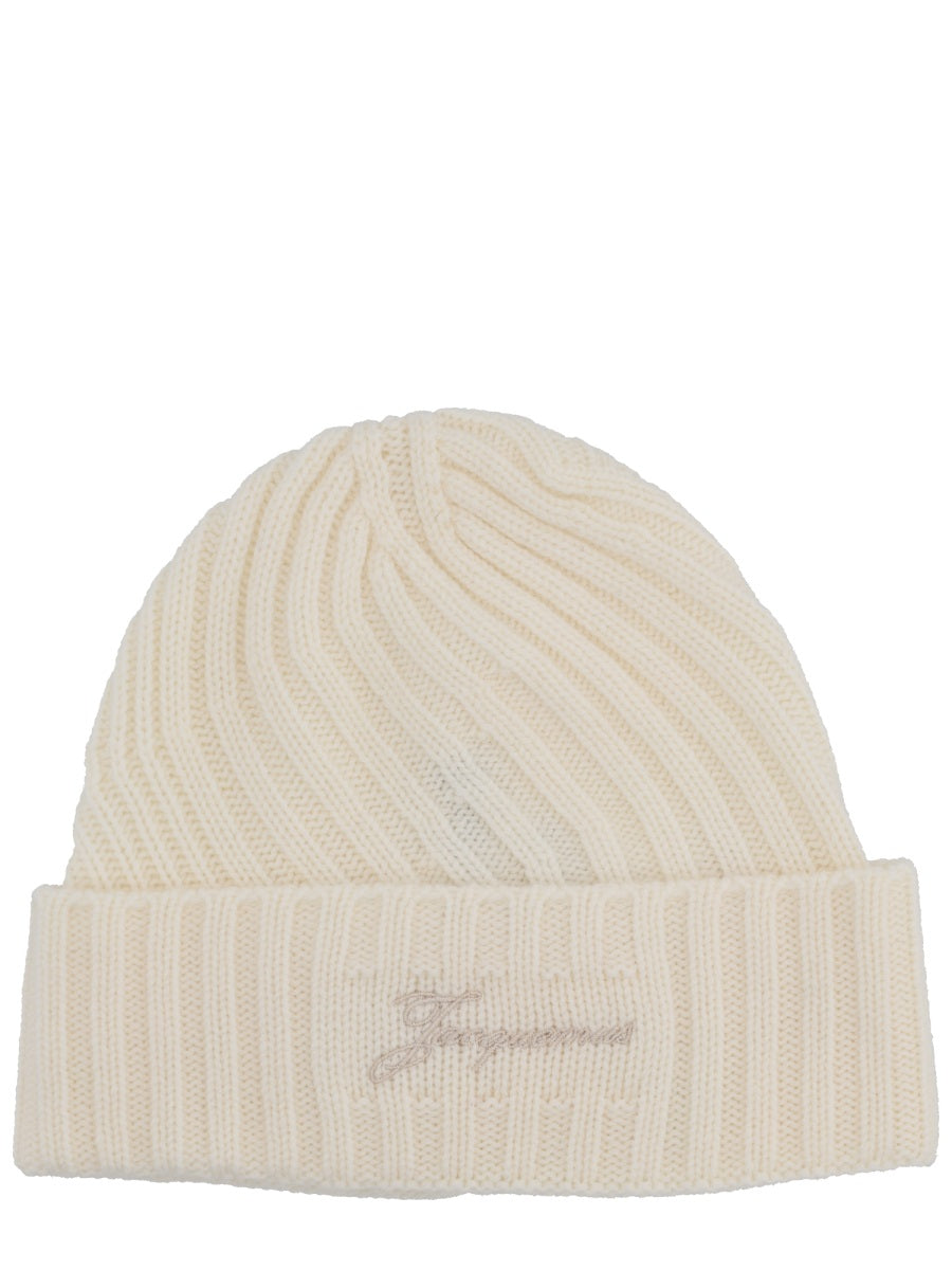 Jacquemus Acu00767ak0_0287110 Winter Hat — White Cashmere Merino Wool