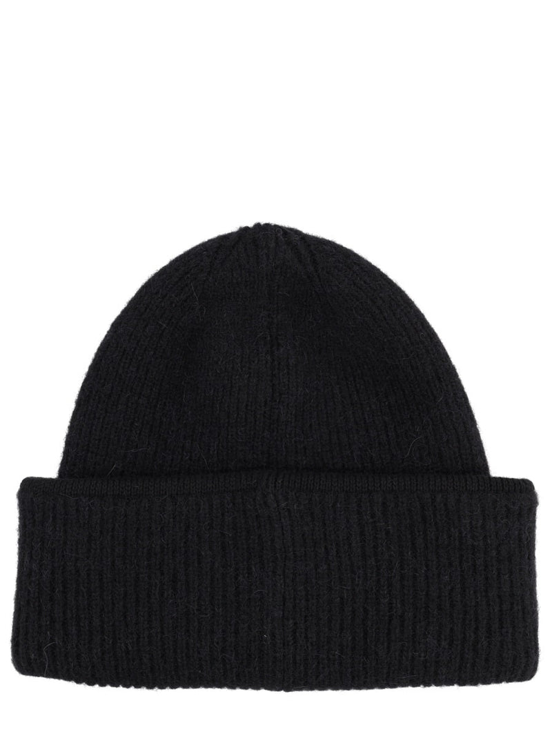 Jacquemus Acu00666ak0_0227990 Alpaca Wool Grosgrain Flat Cap — Black Caps