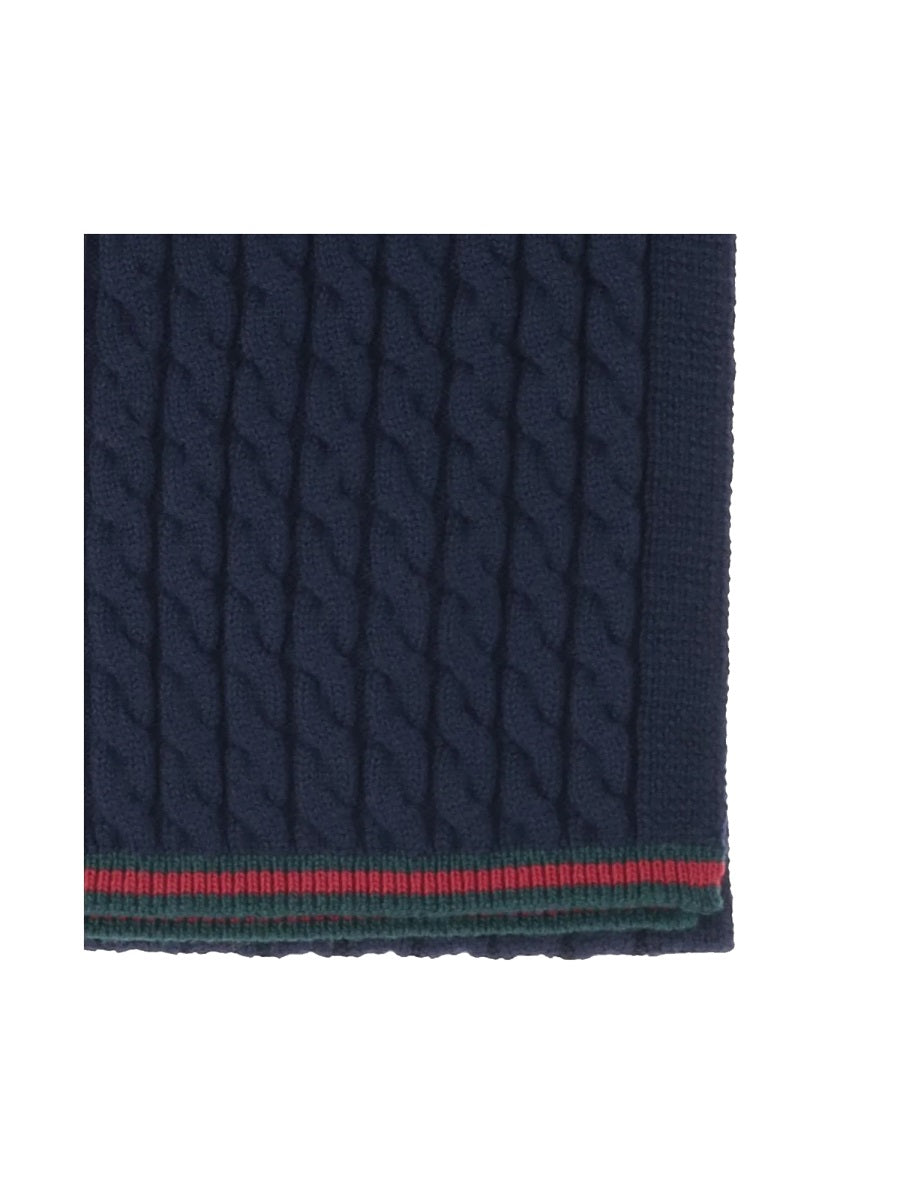 Gucci Tresy Scarf — Blue Wool Scarfs