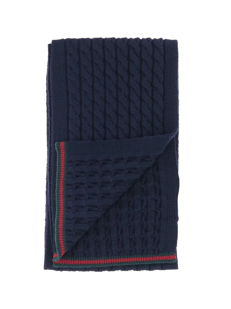 Gucci Tresy Scarf — Blue Wool Scarfs