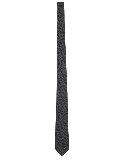 Gucci Silk With Clamp Fastenings Necktie — Black Neckties