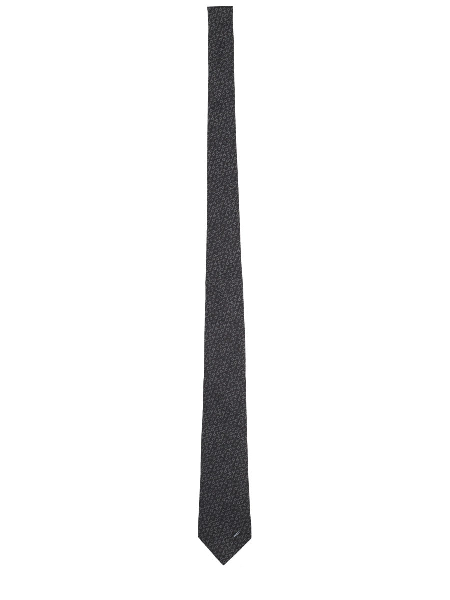 Gucci Silk With Clamp Fastenings Necktie — Black Neckties