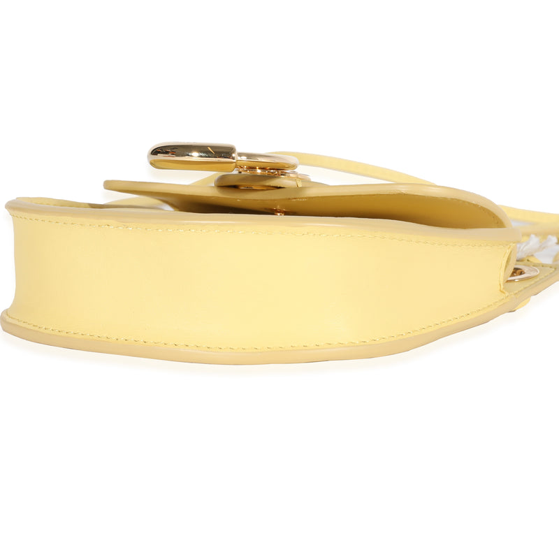 Yellow Leather The Mini Flat Pouch Handbag