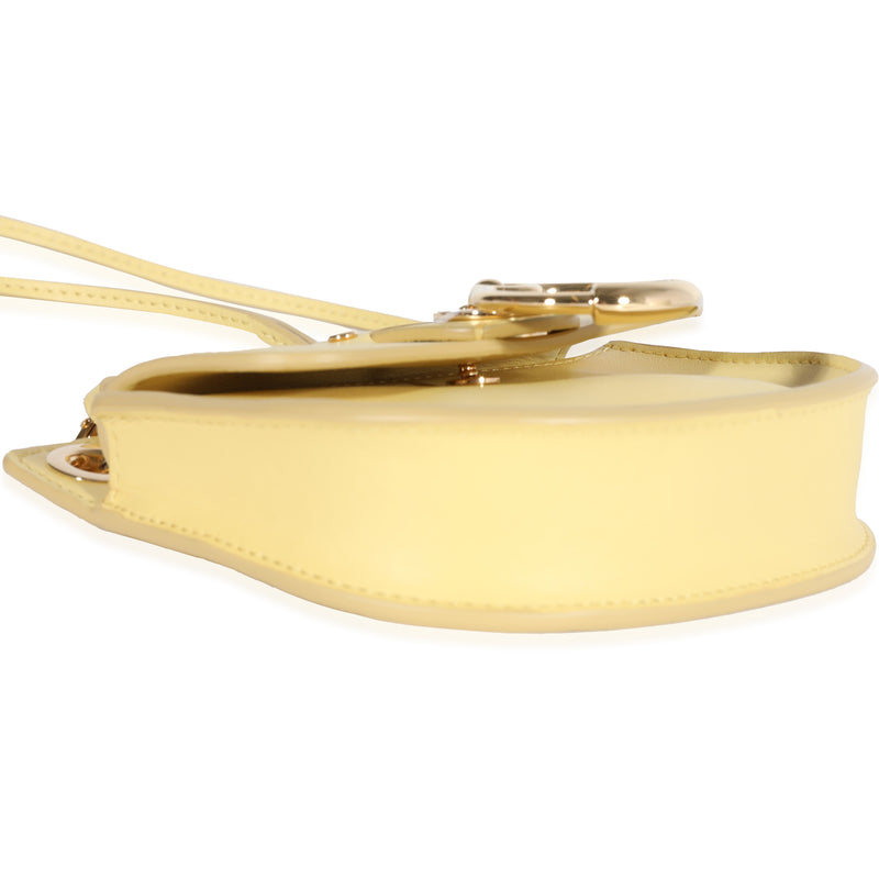 Yellow Leather The Mini Flat Pouch Handbag