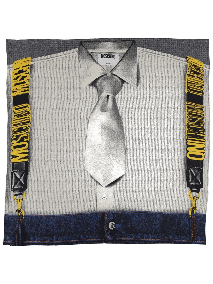 Moschino Printed Silk Scarf — Multicolor Scarfs