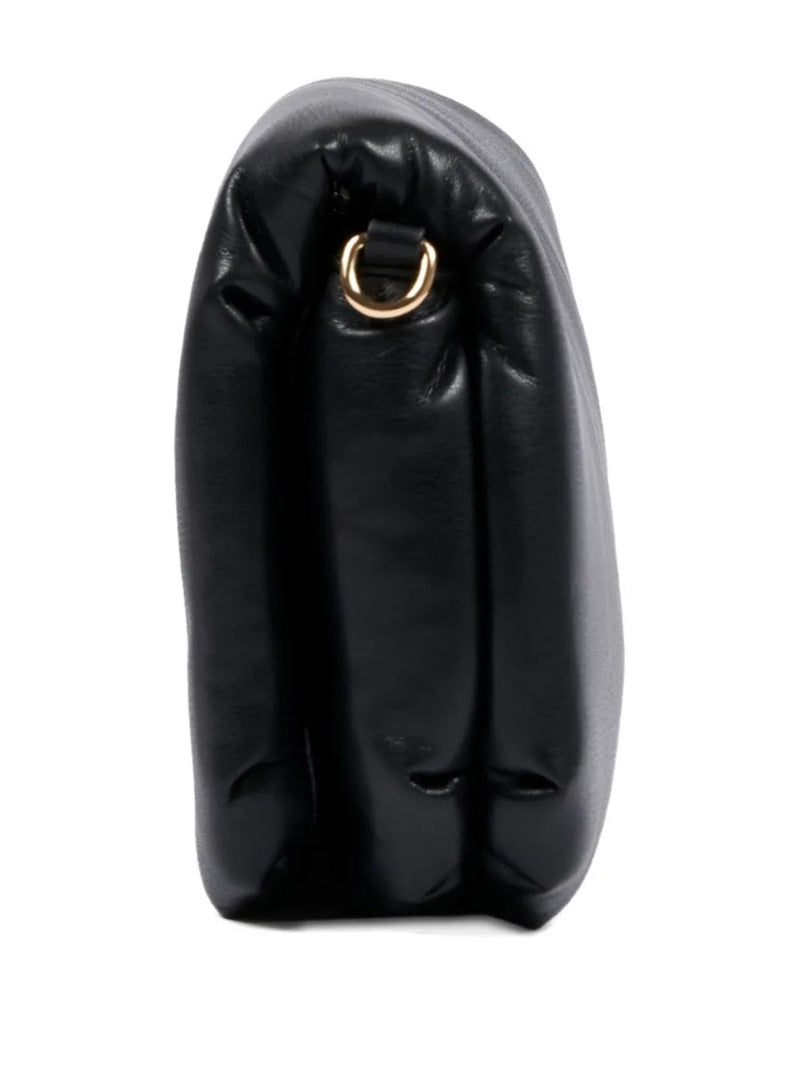 Msgm Eco-Leather Shoulder Bag — Black Polyurethane Fibre