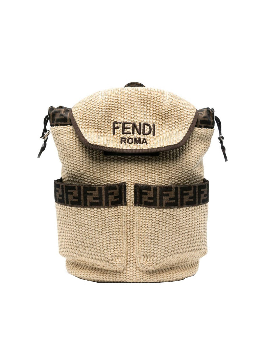 Fendi Grain Backpack — Multicolor Cotton Polyamide