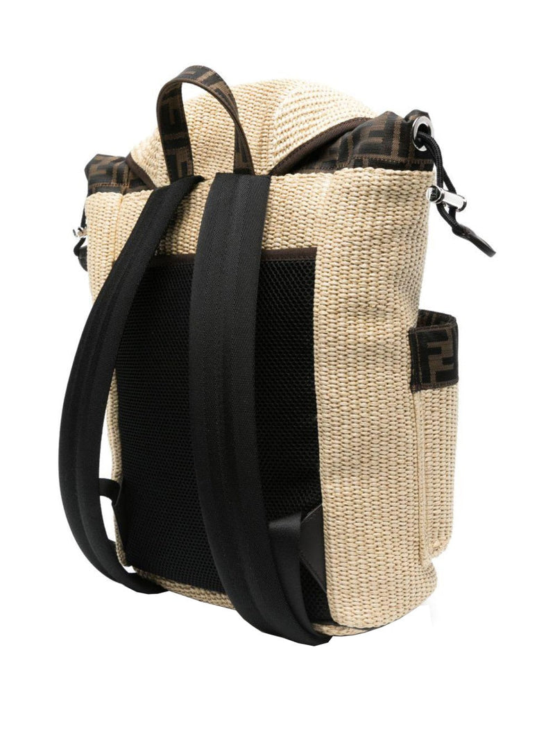 Fendi Grain Backpack — Multicolor Cotton Polyamide