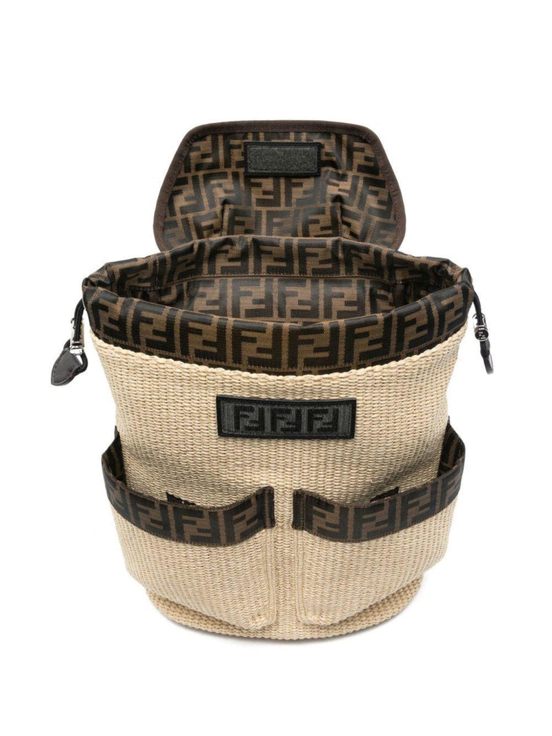 Fendi Grain Backpack — Multicolor Cotton Polyamide