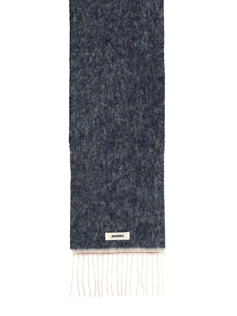 Jacquemus Wagon Scarf — Blue Mohair Scarfs