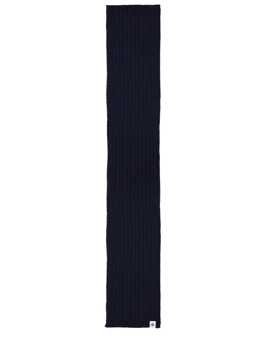 Bally Merino Wool Scarf — Blue Scarfs