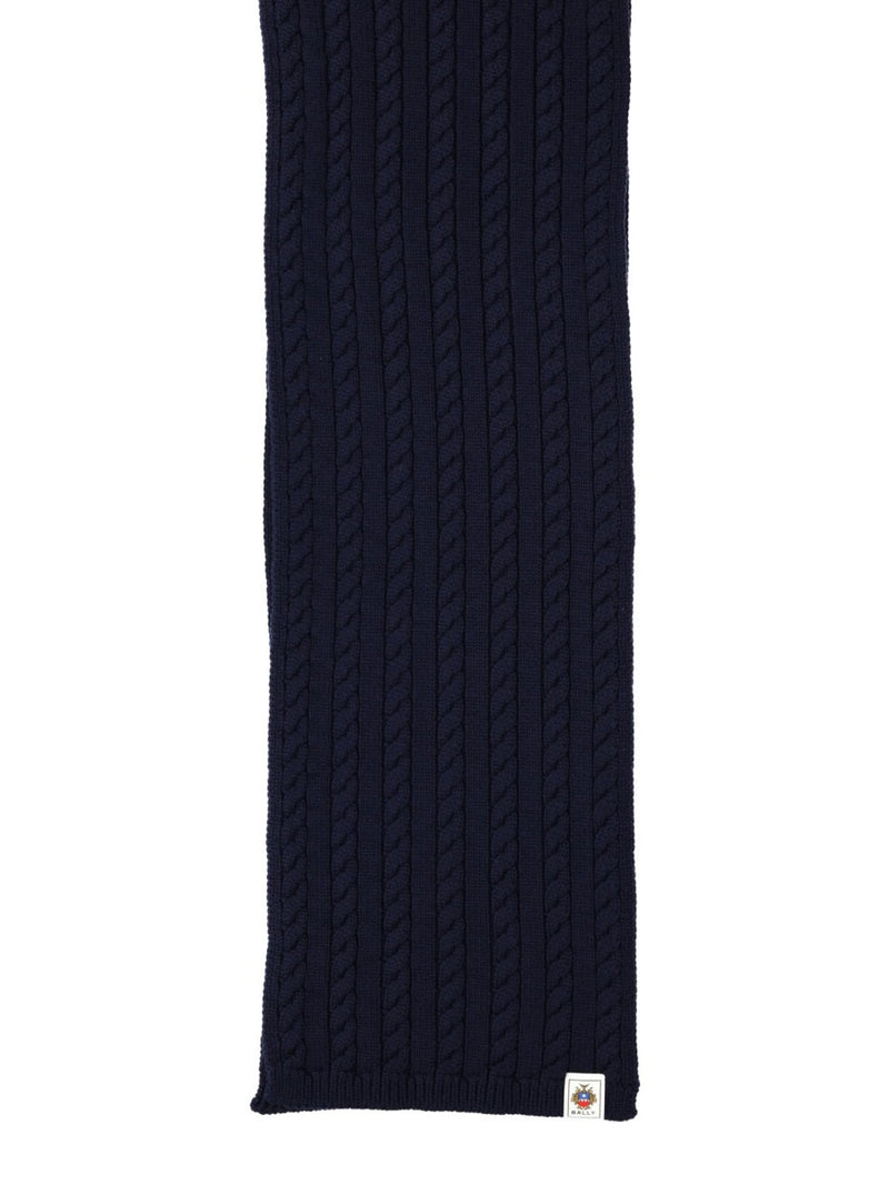 Bally Merino Wool Scarf — Blue Scarfs