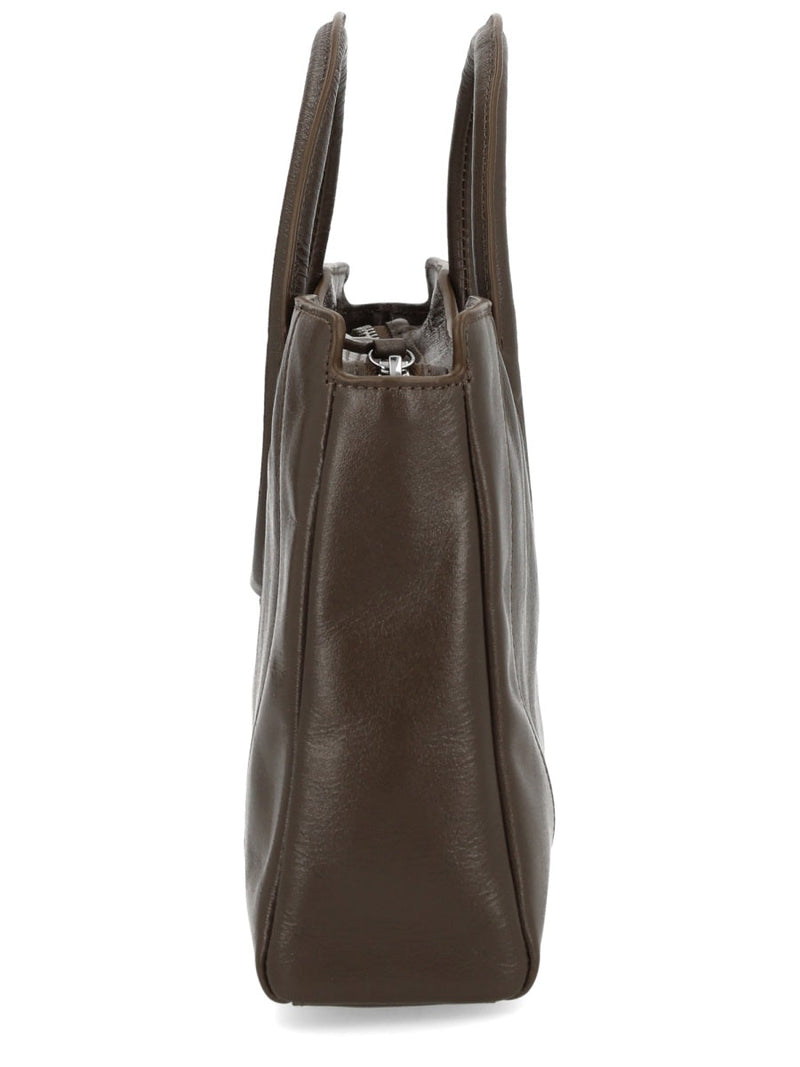 Staud Maude Mini Top Handle Bag — Brown Cow Leather