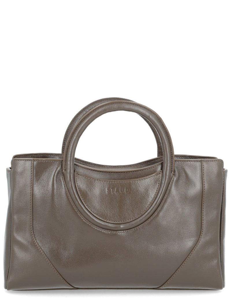 Staud Maude Mini Top Handle Bag — Brown Cow Leather
