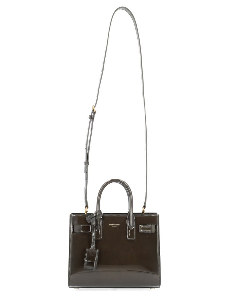 Saint Laurent Sac De Jour Nano Top Handle Bag — Green Calfskin