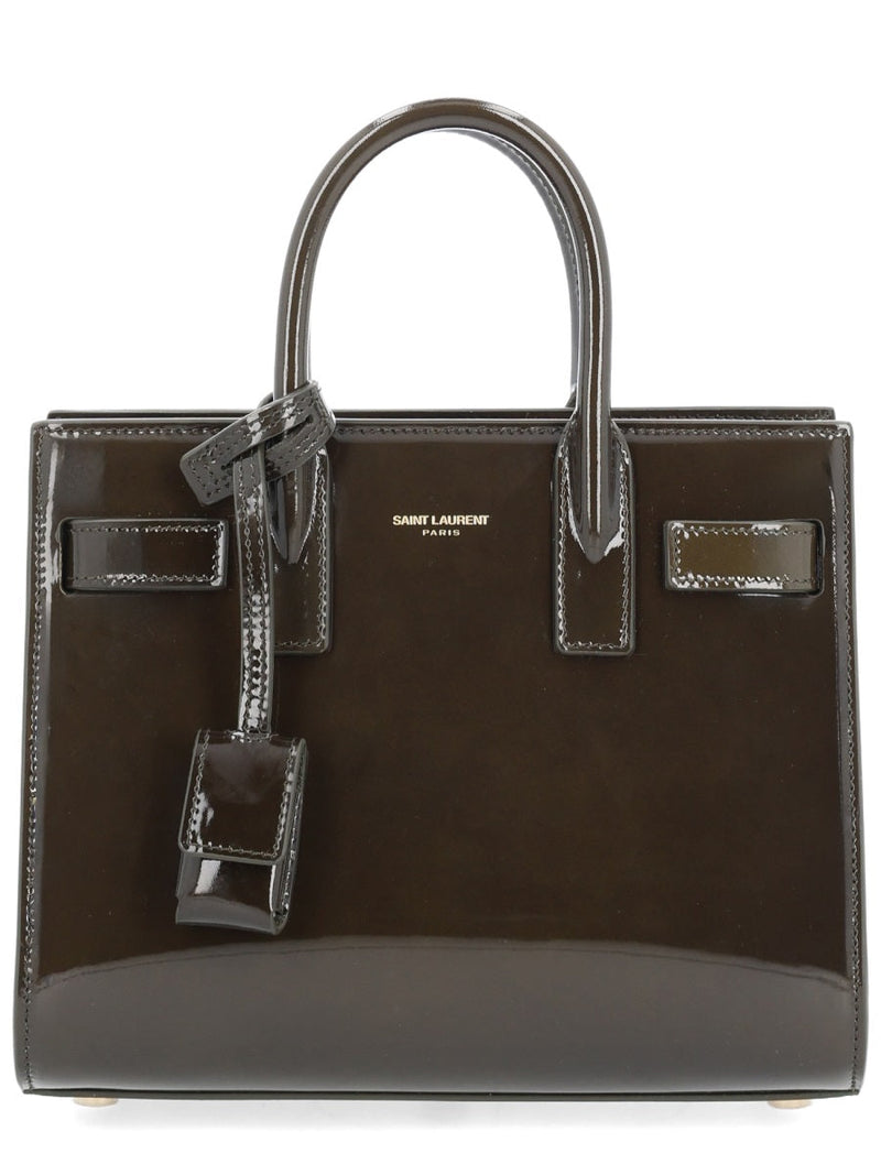Saint Laurent Sac De Jour Nano Top Handle Bag — Green Calfskin