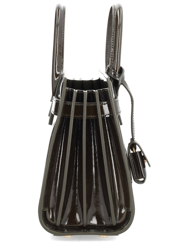 Saint Laurent Sac De Jour Nano Top Handle Bag — Green Calfskin