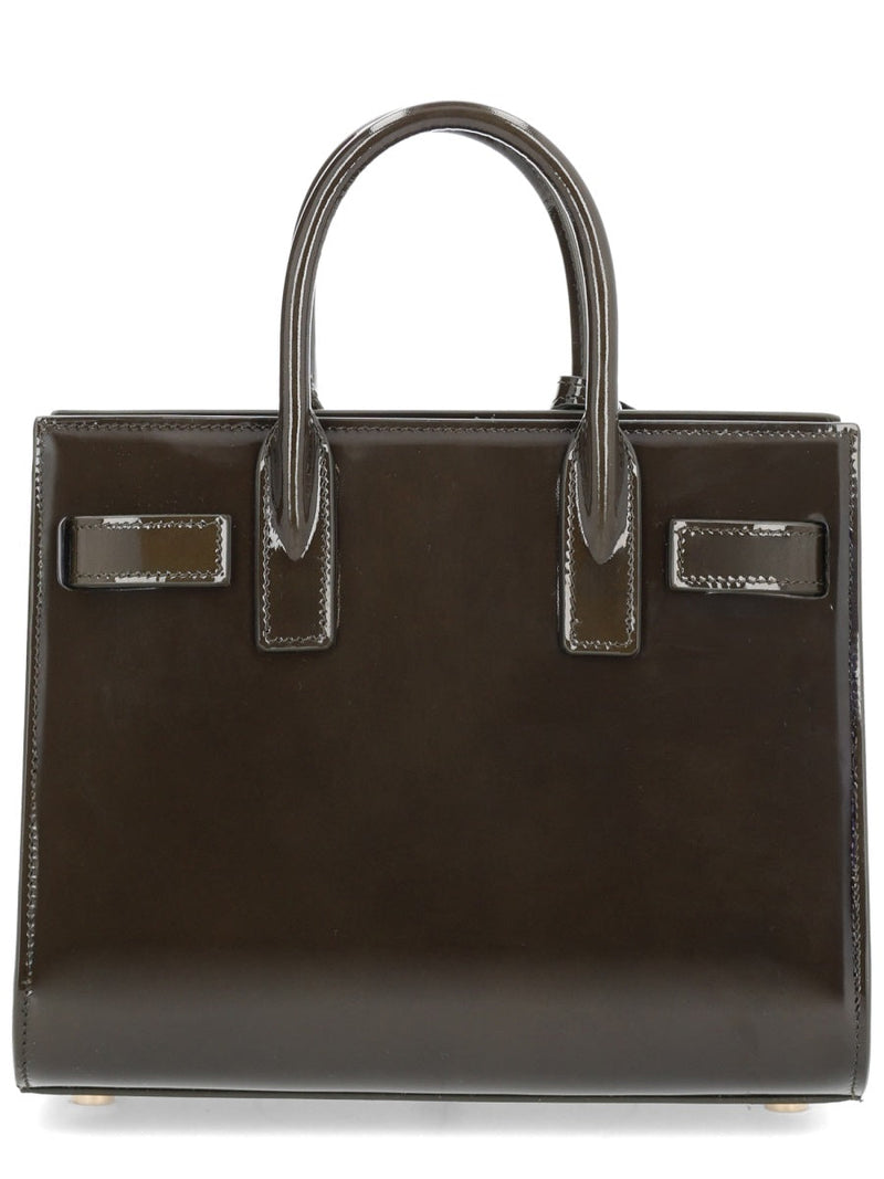 Saint Laurent Sac De Jour Nano Top Handle Bag — Green Calfskin