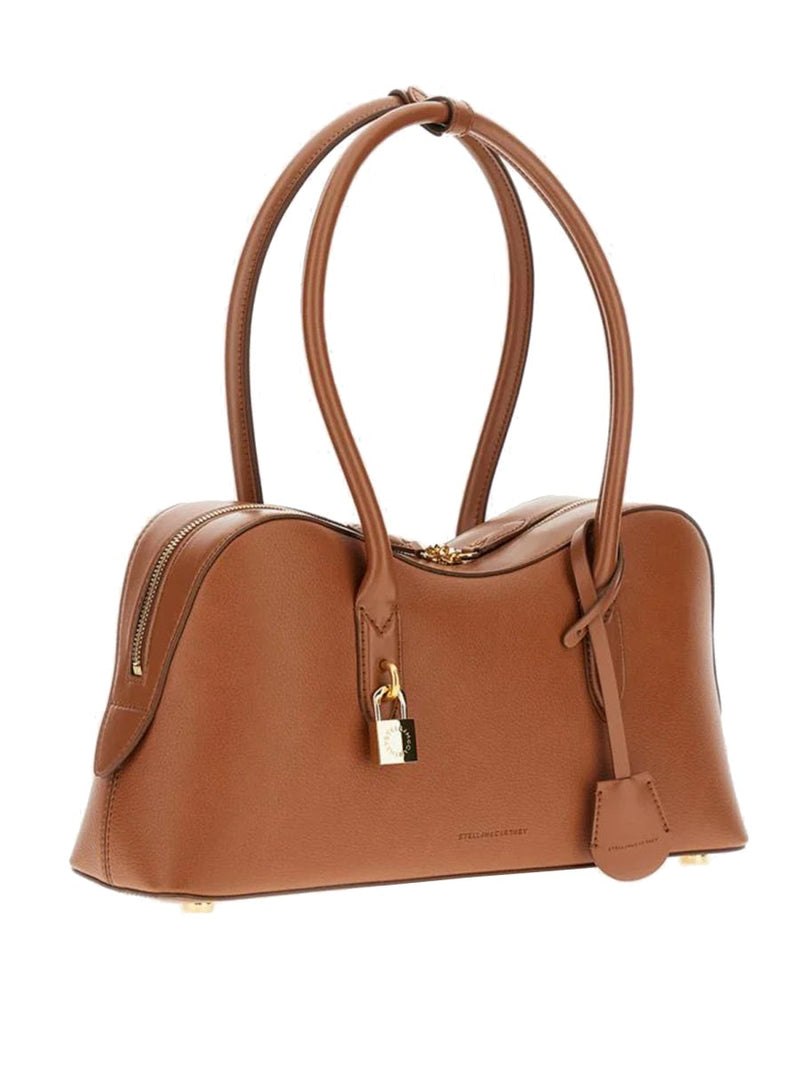 Stella Mccartney Ryder Shoulder Bag — Beige Polyamide