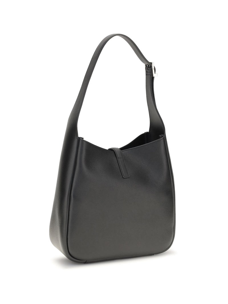 Saint Laurent Le 5 À 7 Shoulder Bag — Black Calf Leather Bos Taurus