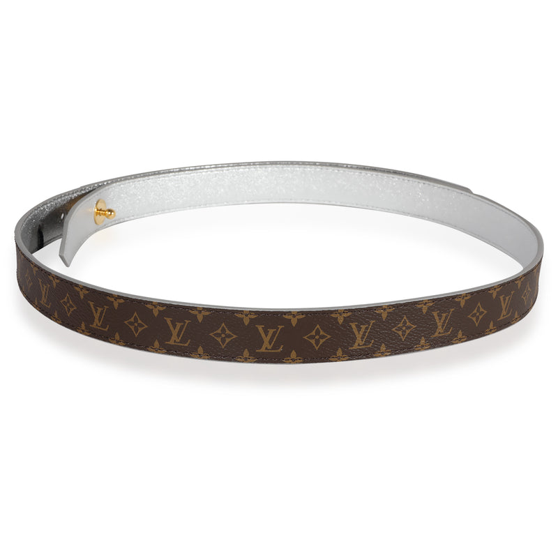 Louis Vuitton Lv Pool Party Reversible Belt 46 Brown Coated Canvas
