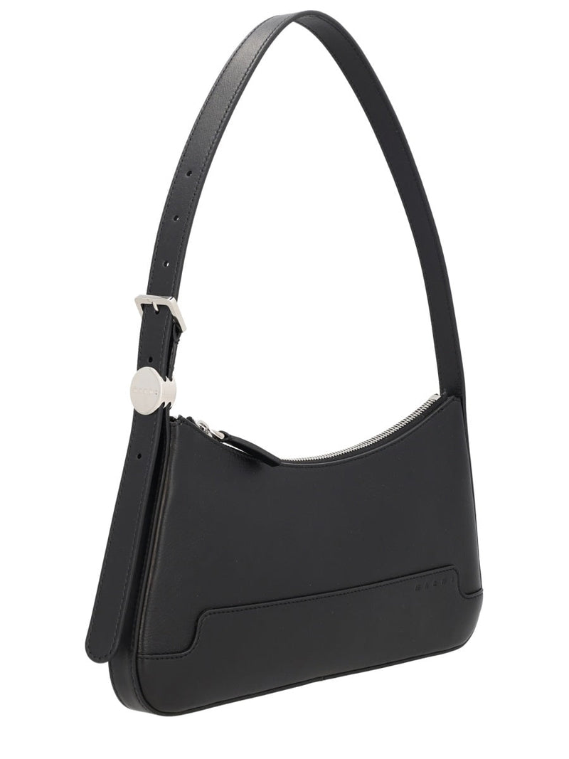 Marni Calf Leather Shoulder Bag — Black