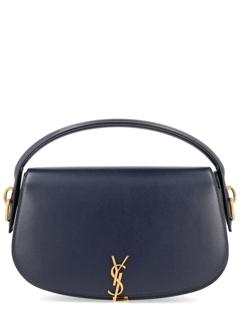 Saint Laurent Voltaire Shoulder Bag — Navy Main: Calf Skin
