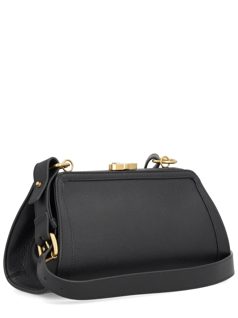 Vivienne Westwood Ascot Shoulder Bag — Black Cow Leather