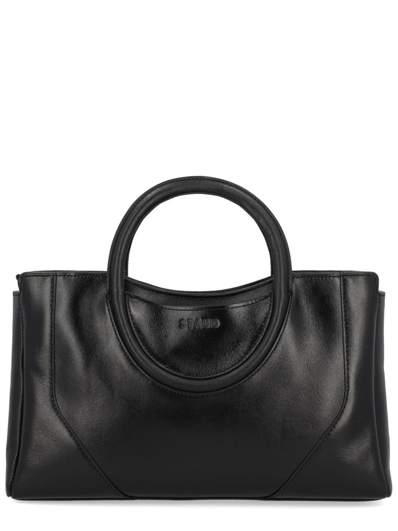 Staud Maude Shoulder Bag — Black Cow Leather