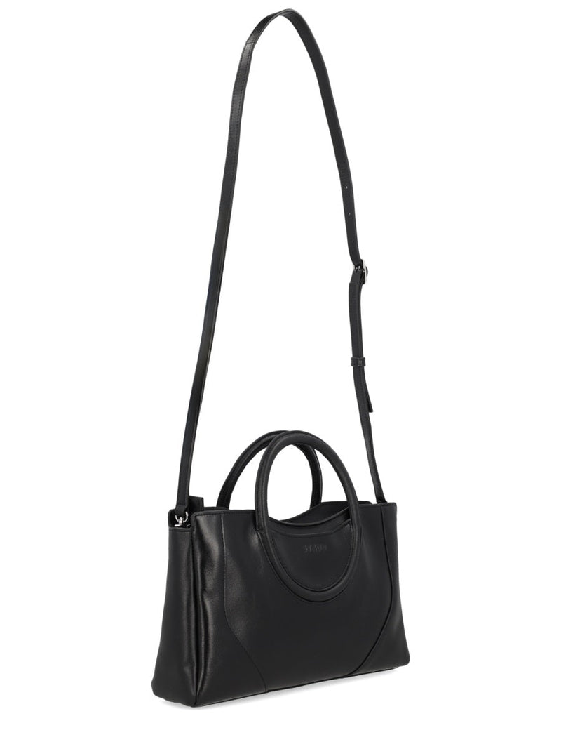 Staud Maude Shoulder Bag — Black Cow Leather