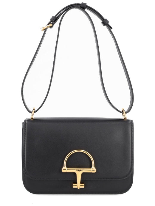 Gucci Siena Shoulder Bag — Black Calf Leather