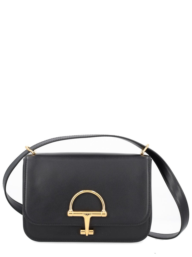 Gucci Siena Shoulder Bag — Black Calf Leather