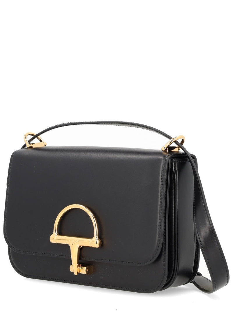 Gucci Siena Shoulder Bag — Black Calf Leather