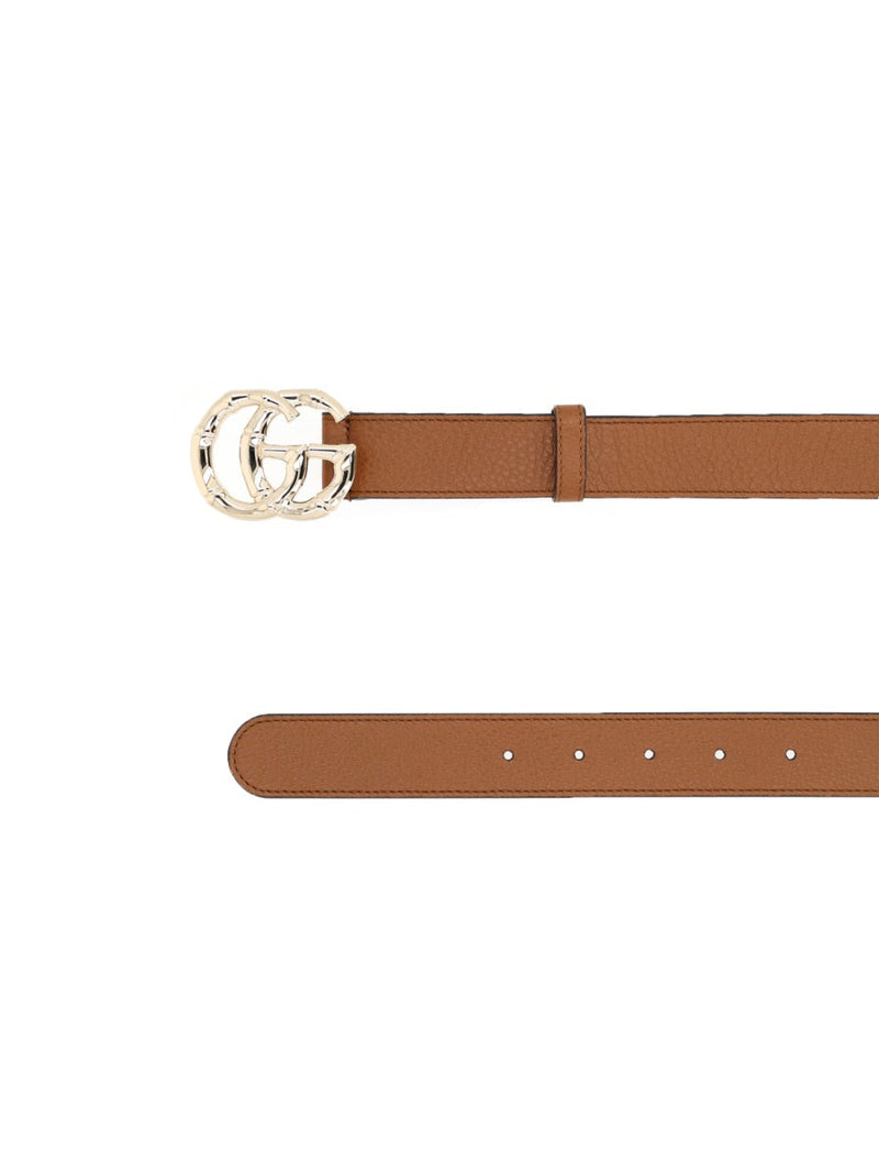 Gucci Gg Marmont Belt — Brown Calf Leather