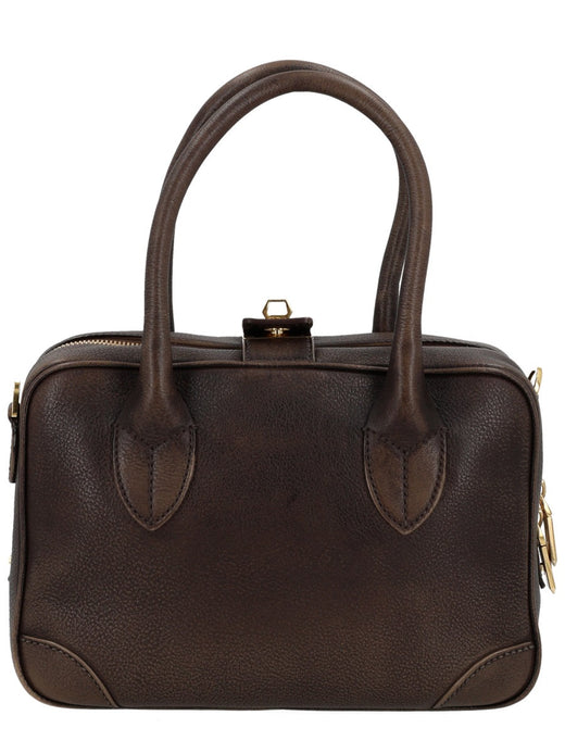 Golden Goose Life Top Handle Bag — Brown Cow Leather