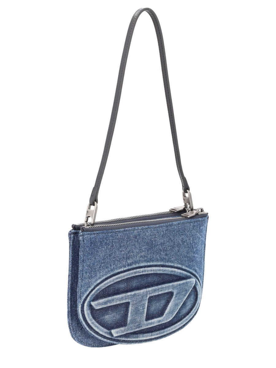 Diesel 1dr Twin Shoulder Bag — Blue Cotton Cow Leather