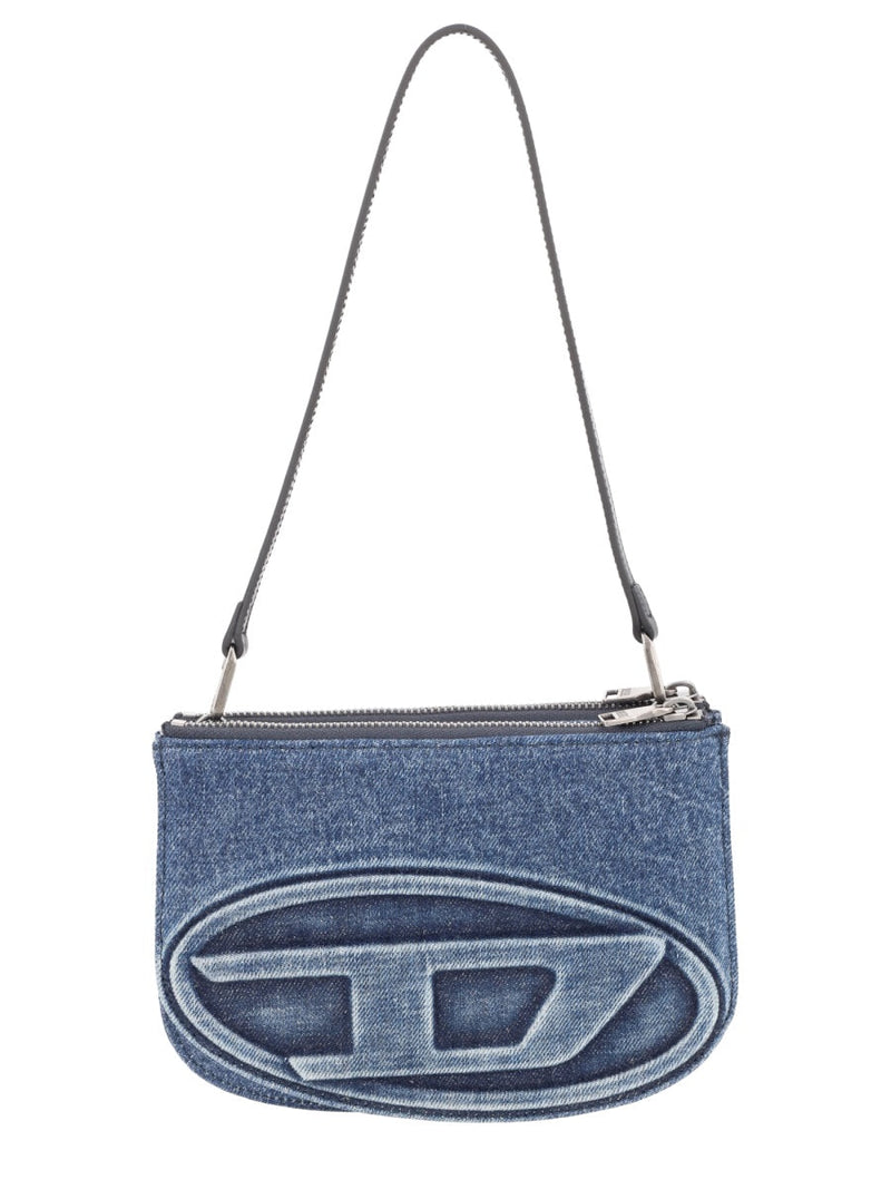 Diesel 1dr Twin Shoulder Bag — Blue Cotton Cow Leather