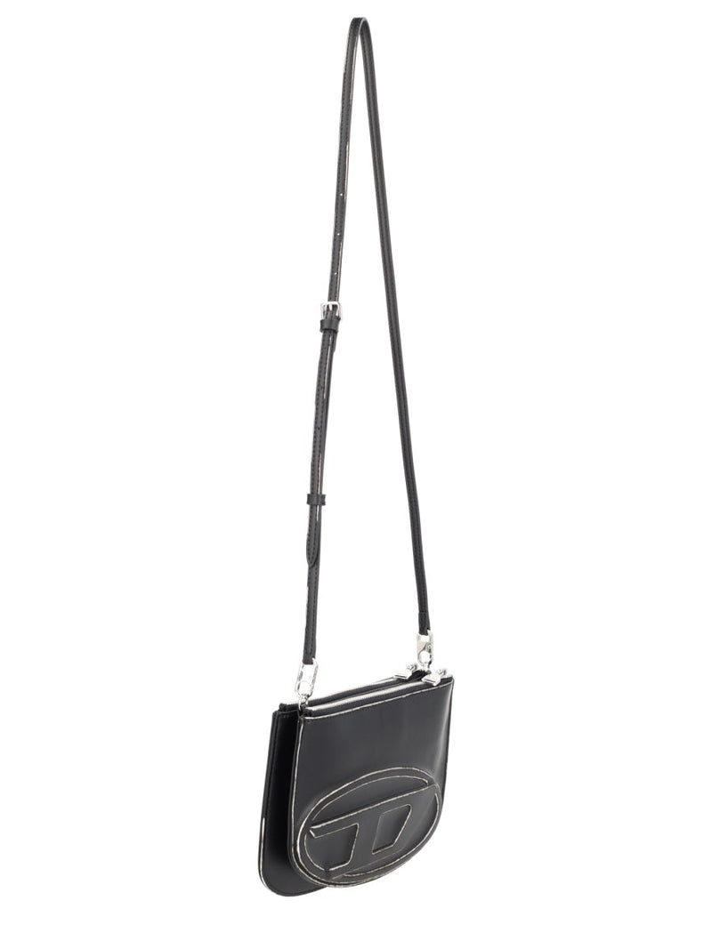 Diesel 1dr Twin Shoulder Bag — Black Polyurethane