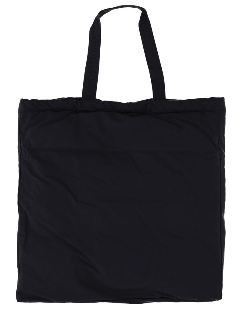 Aspesi Cotton-Polyester Blend Tote Bag — Blue Cotton Polyester