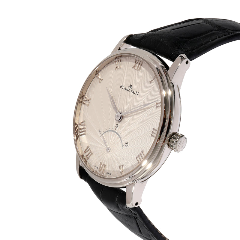 Blancpain Villeret Ultraplate 6653-1542-55b Mens Watch 18kt White Gold Silver 18k Wrist