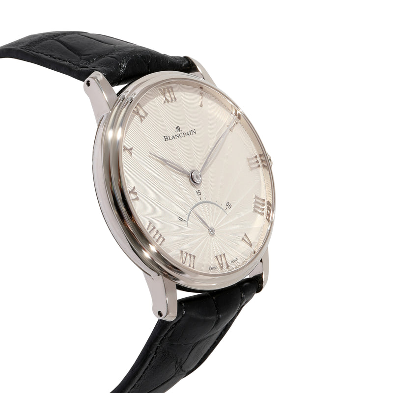 Blancpain Villeret Ultraplate 6653-1542-55b Mens Watch 18kt White Gold Silver 18k Wrist