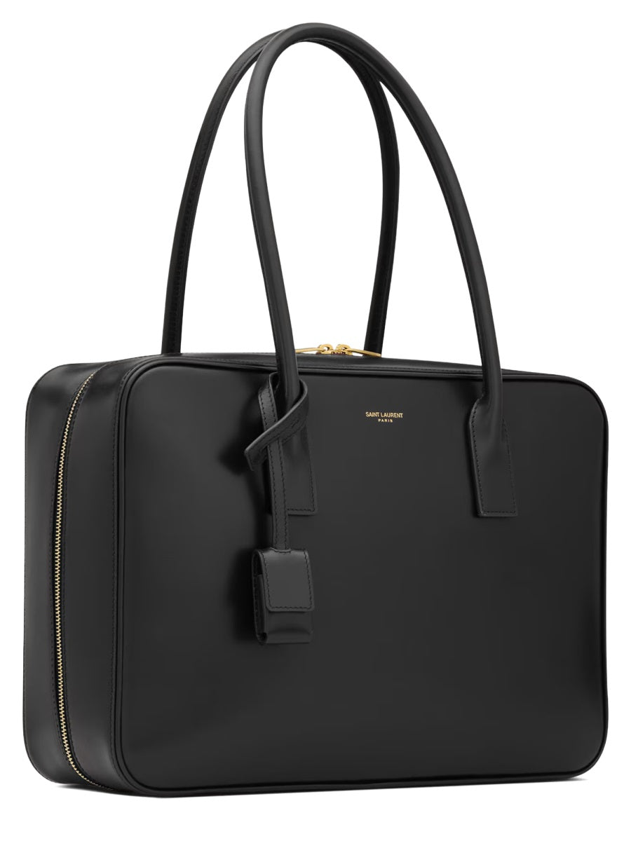 Saint Laurent Sac De Jour Shoulder Bag — Black Lamb Leather
